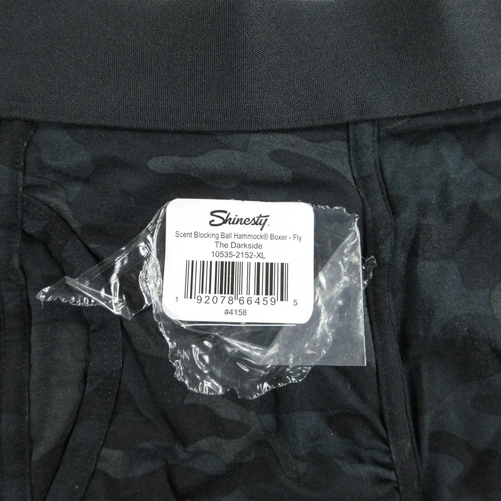 Shinesty Boxer Briefs Mens XL Black Camouflage Modal Spandex Ball Hammock NWT